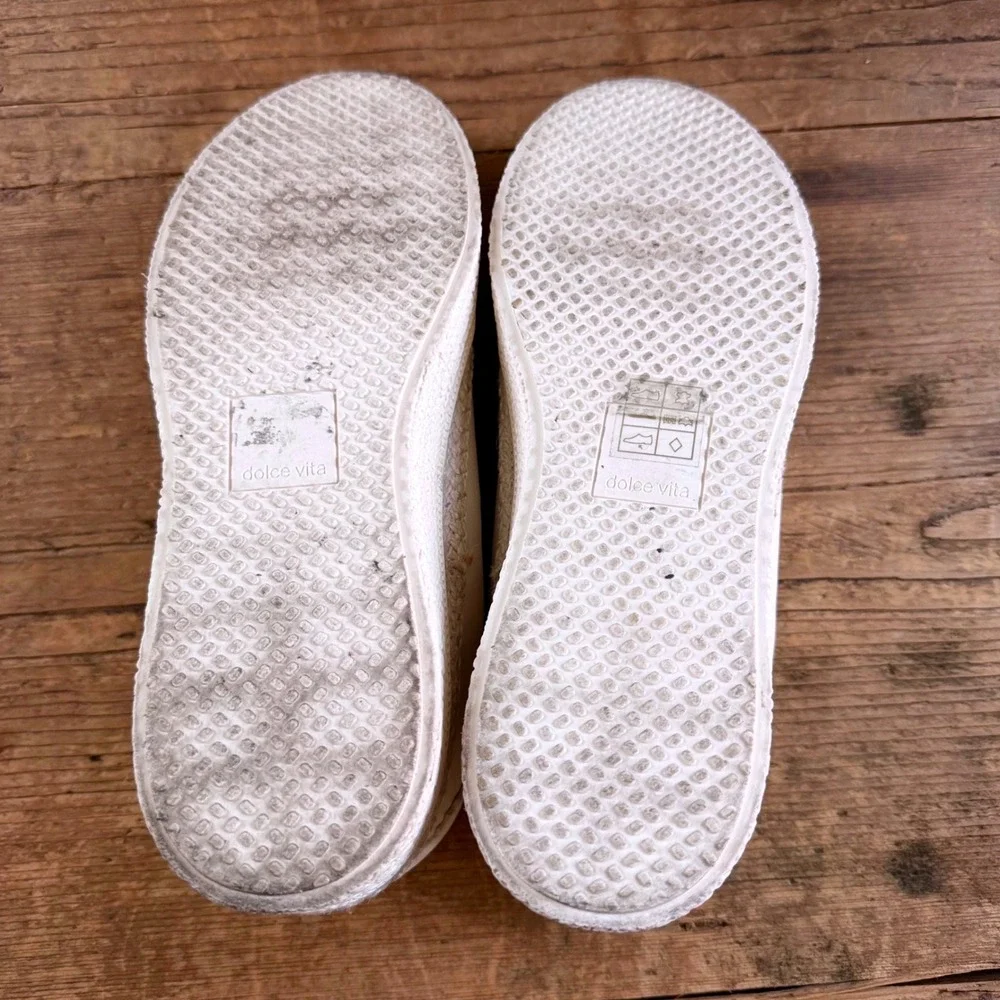 Dolce Vita Platform Sneakers Women 7.5 White Leather Crochet Trim